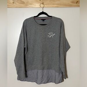 Tommy Hilfiger Long Sleeve Sweater Preppy Gray Women Size XXL